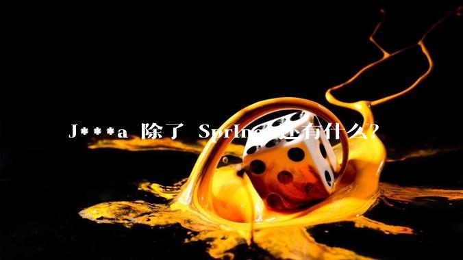 J***a 除了 Spring 还有什么?